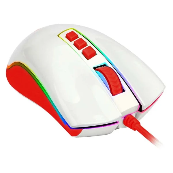 ماوس باسیم ردراگون مدل Redragon COBRA Red White M711C - Image 2