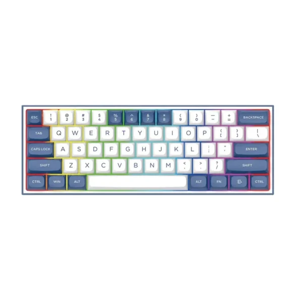 کیبورد گیمینگ بیسیم Redragon ALCOR K717 PRO سفید آبی | سه حالته RGB